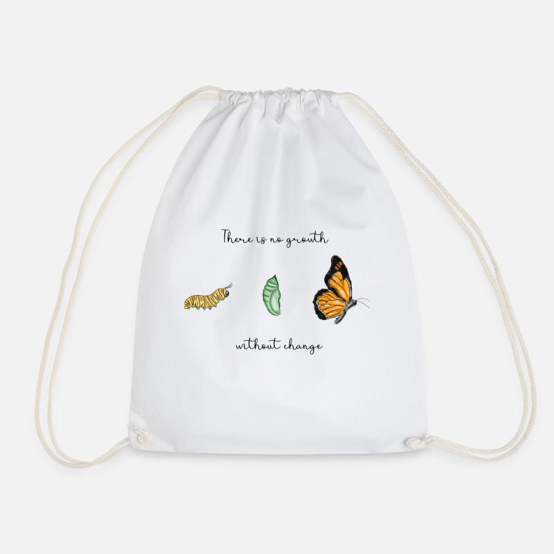 Metamorphosis - Drawstring Bag - white