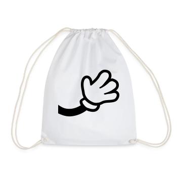 Geste de la main comique - Sac de sport léger - blanc - Devant