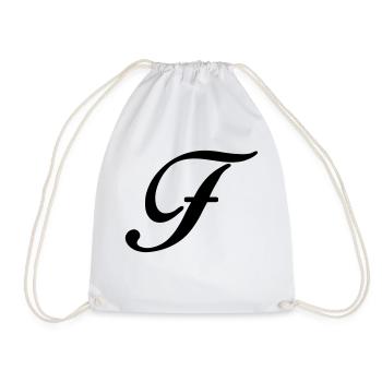 F - Drawstring Bag - white - Front