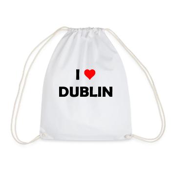 J’adore Dublin - Irlande - Irlande - Irlandais - Eire - Sac de sport léger - blanc - Devant
