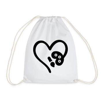 Painter Heart Art Lovers - Drawstring Bag - white - Front