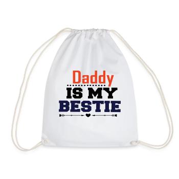 Daddy Is My Bestie - Turnbeutel - Weiß - Vorne