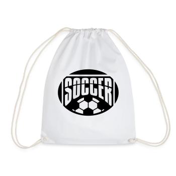 Design Soccer Hobby Sport - Drawstring Bag - white - Front