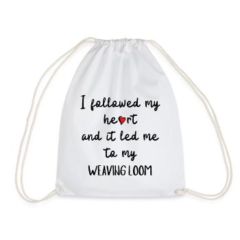 Mon cœur m’a conduit à mon métier à tisser - Sac de sport léger - blanc - Devant