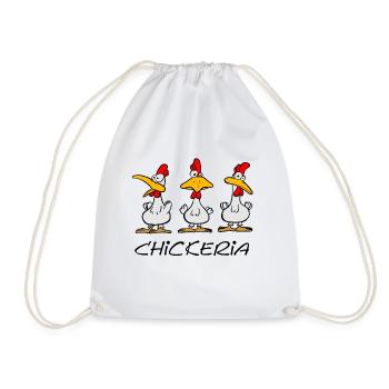 Chickeria - Drawstring Bag - white - Front