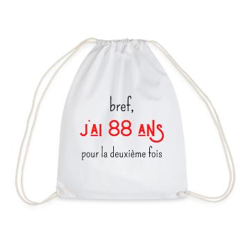 bref j'ai 88 ans pour la deuxième fois - Sac de sport léger - blanc - Devant