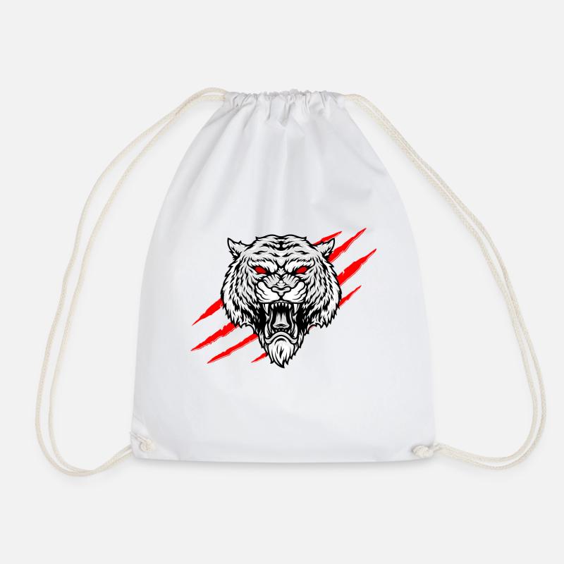 Böser Tiger - Turnbeutel - Weiß