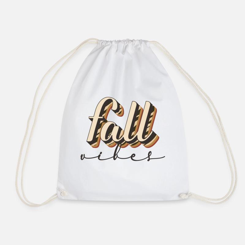 Fall Vibes - Drawstring Bag - white