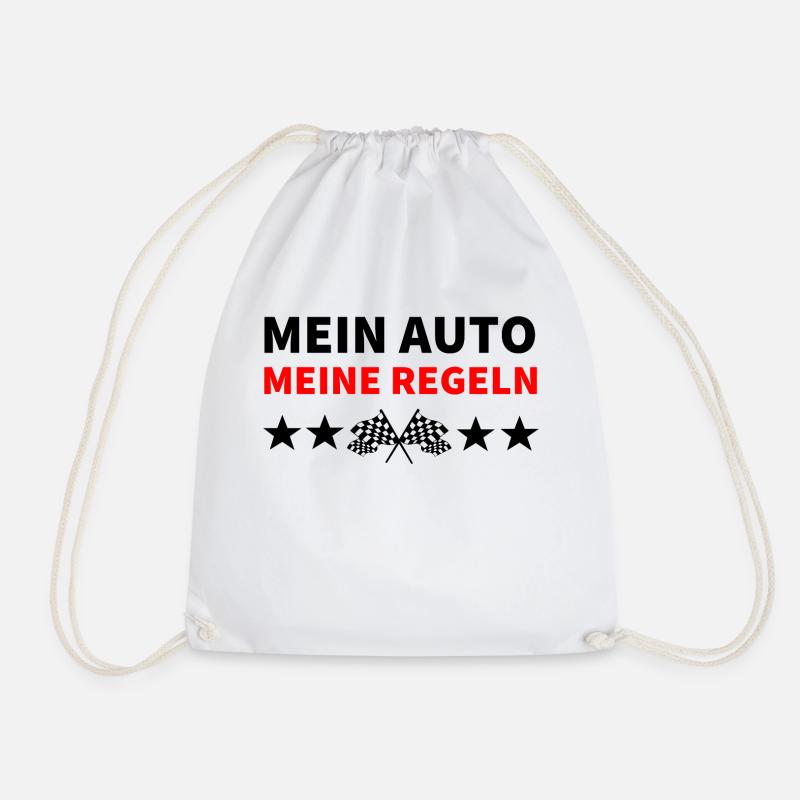 Auto - Turnbeutel - Weiß