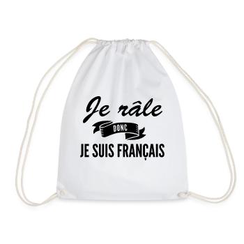 je râle donc je suis français / humour râleur - Sac de sport léger - blanc - Devant