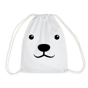 Bain de glace Ours polaire Arctique Baignade hivernale - Sac de sport léger - blanc - Devant