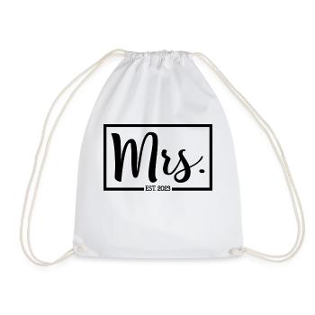 Mme Est. 2023 Fiançailles Mariage Douche nuptiale - Sac de sport léger - blanc - Devant