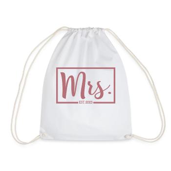 Mme Est. 2023 Fiançailles Mariage Douche nuptiale - Sac de sport léger - blanc - Devant