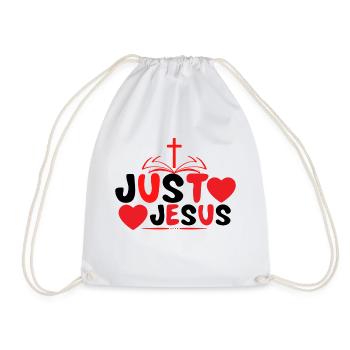 Just Jesus - Drawstring Bag - white - Front
