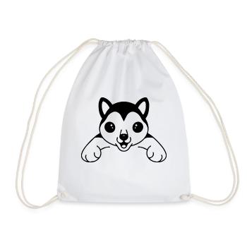 CHIEN CHAT ANIMAL DE COMPAGNIE - Sac de sport léger - blanc - Devant