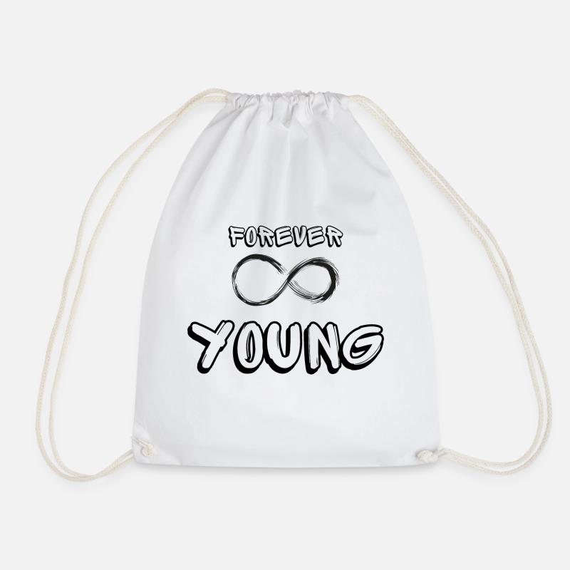 Forever Young - Drawstring Bag - white