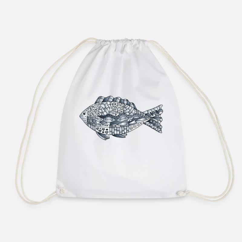Fisch - Turnbeutel - Weiß