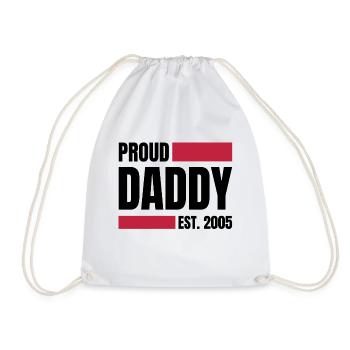 Proud Daddy 2005 - Drawstring Bag - white - Front