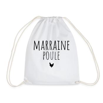 marraine poule / t-shirt humour marraine - Sac de sport léger - blanc - Devant