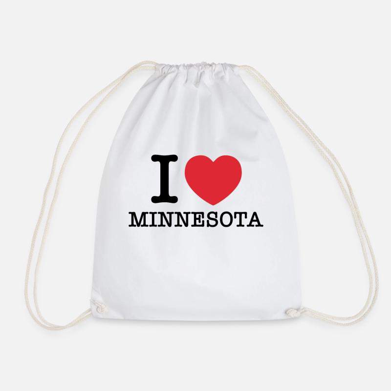 Ich liebe Minnesota | Minnesota | I Herz Minnesota - Turnbeutel - Weiß