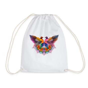 Oiseaux arc-en-ciel d’une plume - Sac de sport léger - blanc - Devant