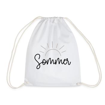 Summer - Drawstring Bag - white - Front