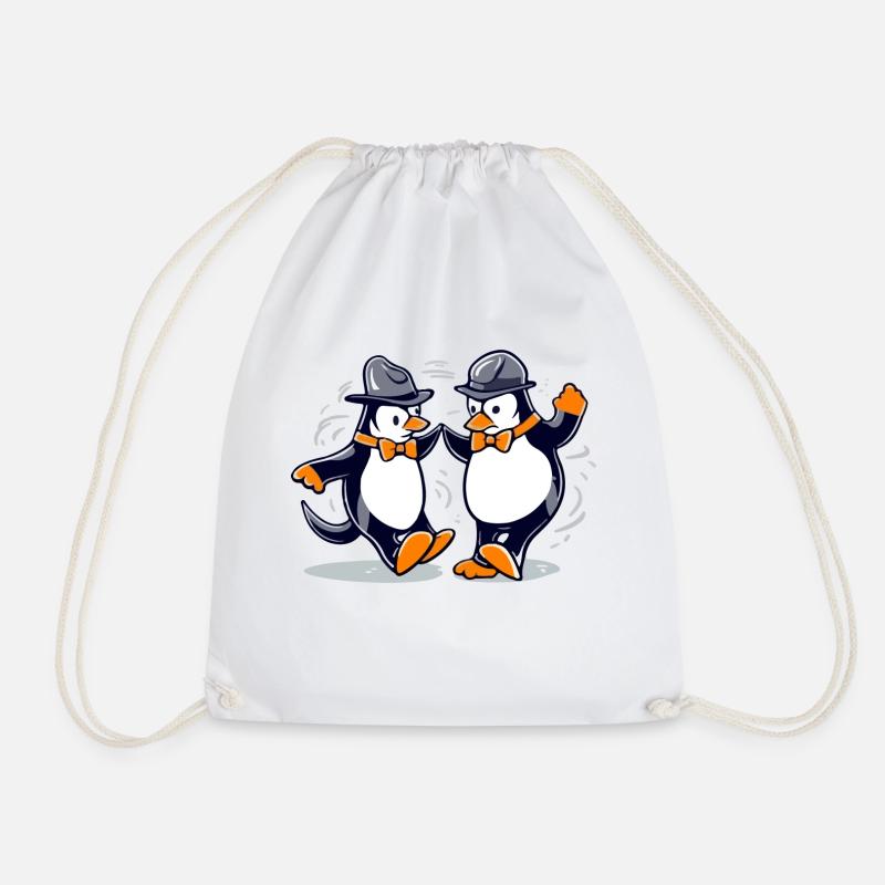 Pinguintanz Nr. 3 - Turnbeutel - Weiß