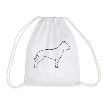 Pitbull Contours 1 - Drawstring Bag - white - Front