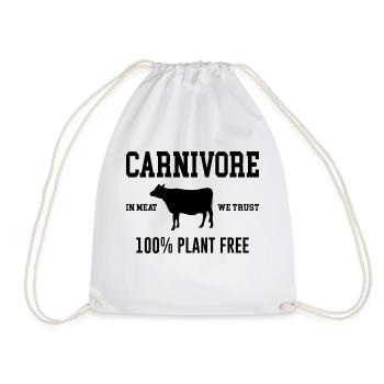 Anti Vegan Veganer Carnivore Humor Ironie - Turnbeutel - Weiß - Vorne