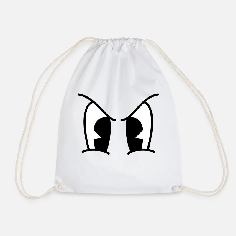 Angry Eyes - Turnbeutel - Weiß