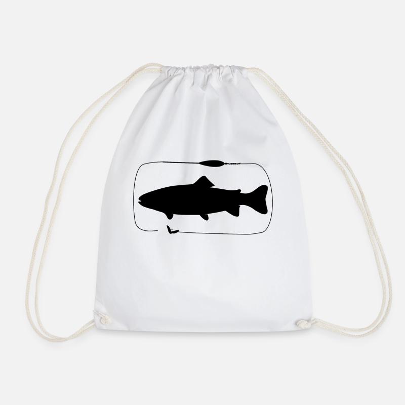 Trout Sbirolino assembly with bee maggot - Drawstring Bag - white