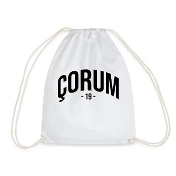 Corum 19 Turkey Turkiye TR Gift Holiday Turk - Drawstring Bag - white - Front