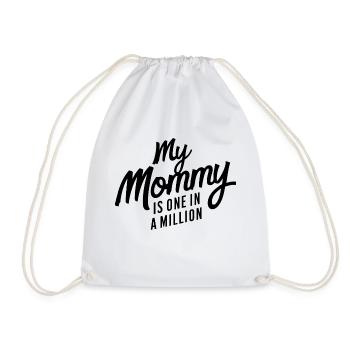 MY MOMMY IS ONE IN A MILLION - Drawstring Bag - white - Front