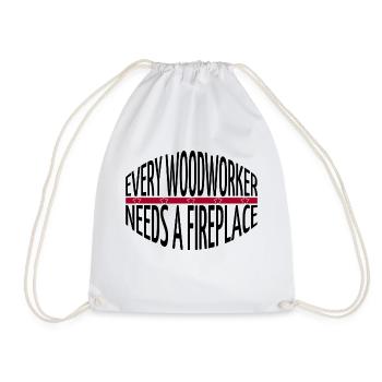 Men A Carpenters Prayer Tshirts - Drawstring Bag - white - Front