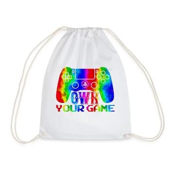 Jeu de joueur Jouer en ligne Jeux sur ordinateur Arcade Neon - Sac de sport léger - blanc - Devant