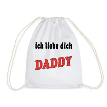 Ich liebe dich DADDY - Sac de sport léger - blanc - Devant