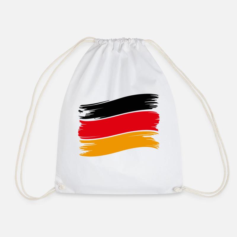 Germany German Flag - Drawstring Bag - white