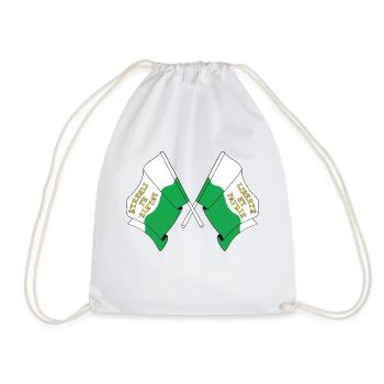 Two flags Vaud Switzerland - Drawstring Bag - white - Front