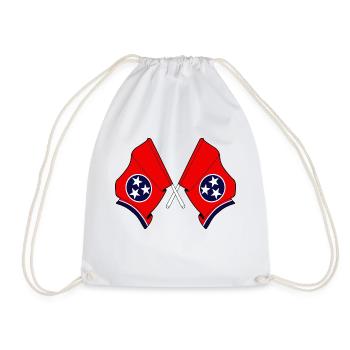 Two flags of Tennessee - Drawstring Bag - white - Front