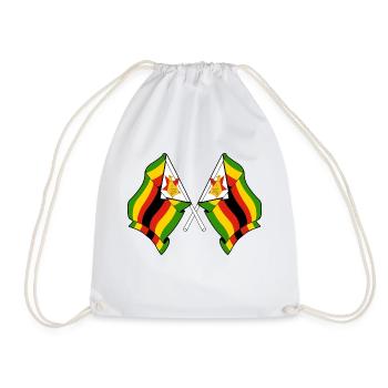 Deux drapeaux ont traversé le Zimbabwe - Sac de sport léger - blanc - Devant