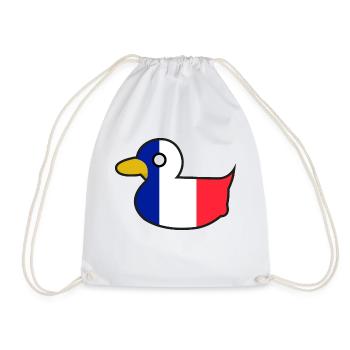 France Duck For French People who Love France - Drawstring Bag - white - Front