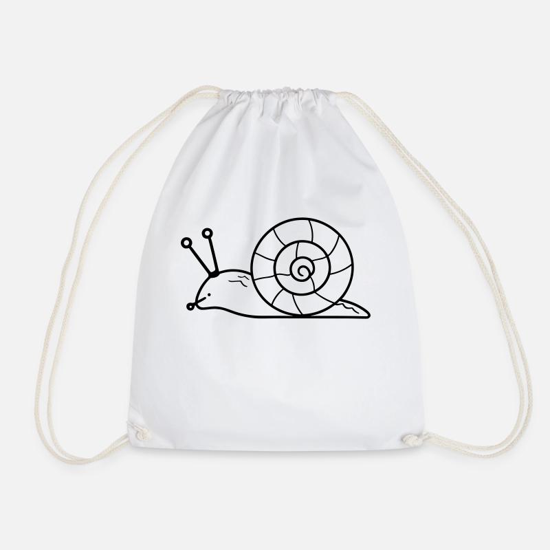 Schnecke - Turnbeutel - Weiß