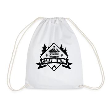 Camping camping-car caravane aventure - Sac de sport léger - blanc - Devant