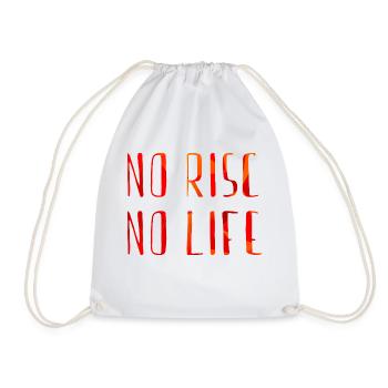 no risc no life - Turnbeutel - Weiß - Vorne