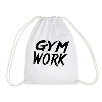 Fitnessstudioarbeit - Turnbeutel - Weiß - Vorne