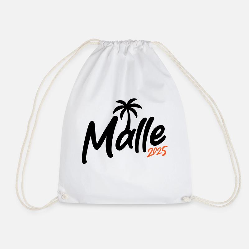 Malle 2025 palme - Turnbeutel - Weiß