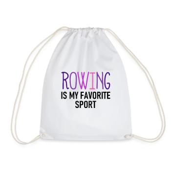 L’aviron est mon sport préféré - Rudern - Ruderin - Sac de sport léger - blanc - Devant