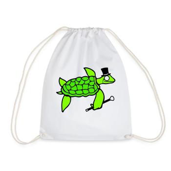 M. Tortue Sir Monocle Chapeau haut de forme Rich - Sac de sport léger - blanc - Devant