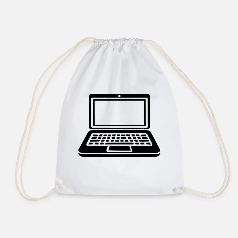 laptop - Turnbeutel - Weiß