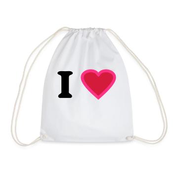 i love - Turnbeutel - Weiß - Vorne
